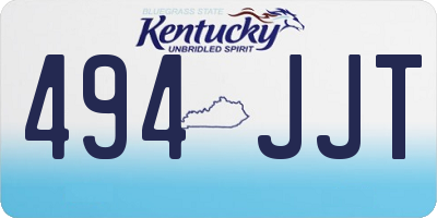 KY license plate 494JJT