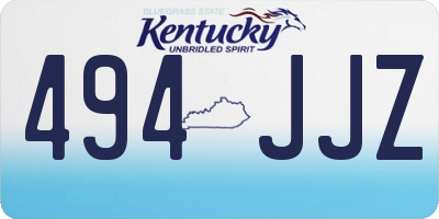 KY license plate 494JJZ