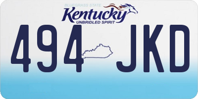 KY license plate 494JKD