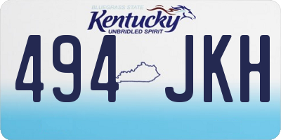 KY license plate 494JKH