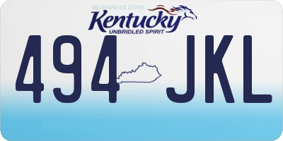 KY license plate 494JKL