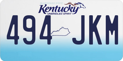 KY license plate 494JKM
