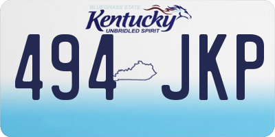 KY license plate 494JKP