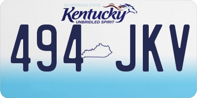 KY license plate 494JKV