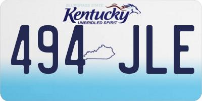 KY license plate 494JLE