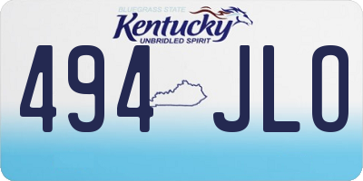 KY license plate 494JLO