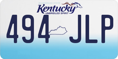 KY license plate 494JLP