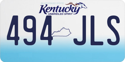 KY license plate 494JLS