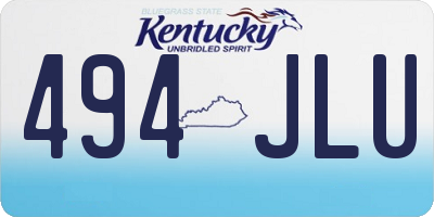KY license plate 494JLU