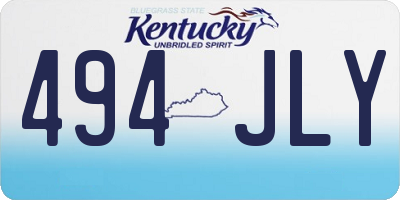 KY license plate 494JLY