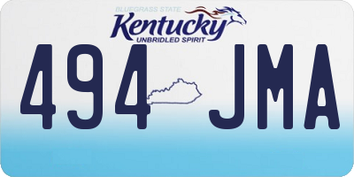 KY license plate 494JMA