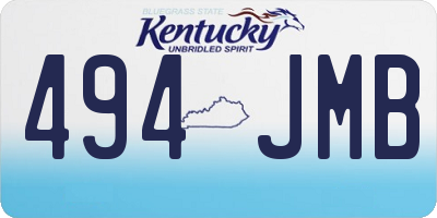KY license plate 494JMB