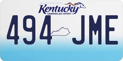 KY license plate 494JME
