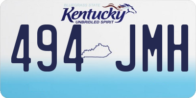KY license plate 494JMH