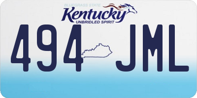 KY license plate 494JML