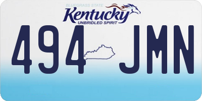 KY license plate 494JMN