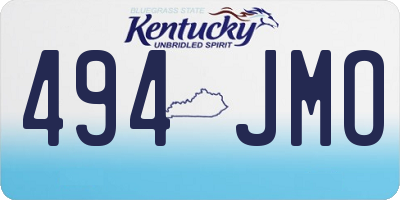 KY license plate 494JMO