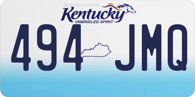 KY license plate 494JMQ