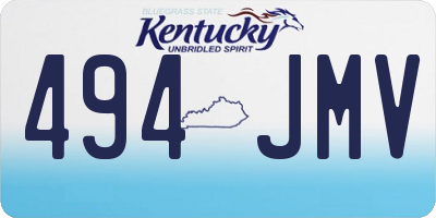 KY license plate 494JMV