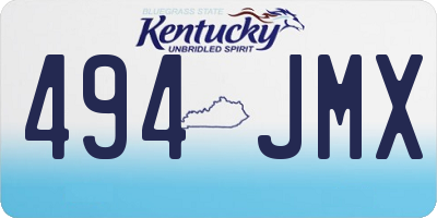 KY license plate 494JMX