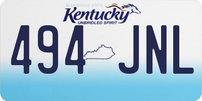 KY license plate 494JNL