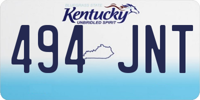 KY license plate 494JNT