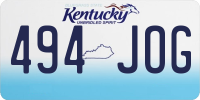 KY license plate 494JOG