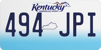 KY license plate 494JPI