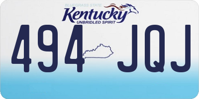 KY license plate 494JQJ