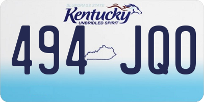KY license plate 494JQO