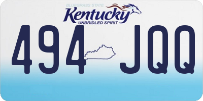 KY license plate 494JQQ