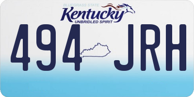 KY license plate 494JRH