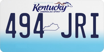 KY license plate 494JRI