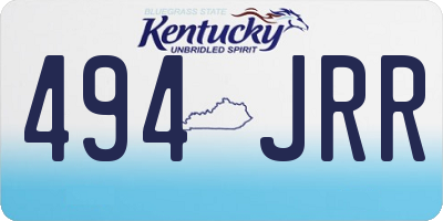 KY license plate 494JRR