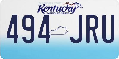 KY license plate 494JRU