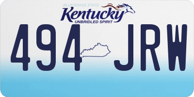 KY license plate 494JRW