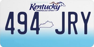 KY license plate 494JRY
