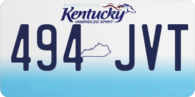 KY license plate 494JVT