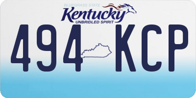 KY license plate 494KCP