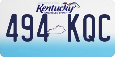 KY license plate 494KQC