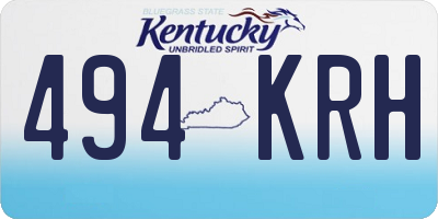 KY license plate 494KRH
