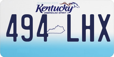 KY license plate 494LHX