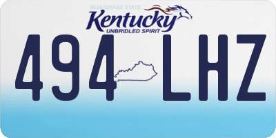 KY license plate 494LHZ