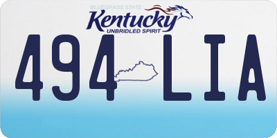 KY license plate 494LIA