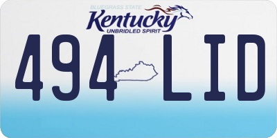 KY license plate 494LID