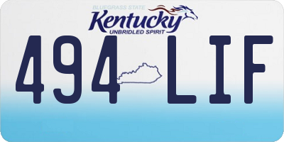 KY license plate 494LIF