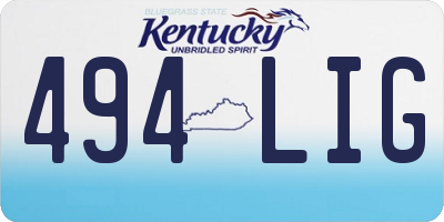 KY license plate 494LIG
