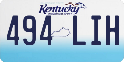 KY license plate 494LIH