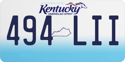 KY license plate 494LII