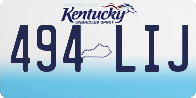 KY license plate 494LIJ